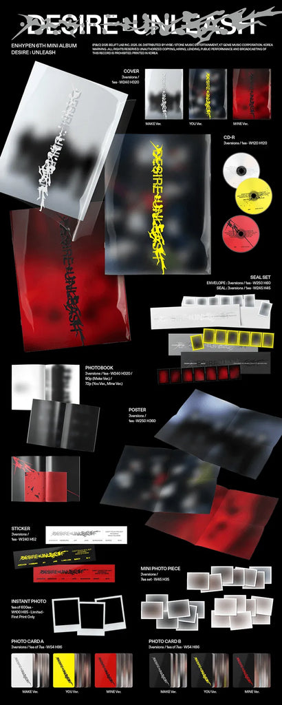Enhypen - Desire : Unleash - 6th Mini Album(Random Ver.) – MyOppa