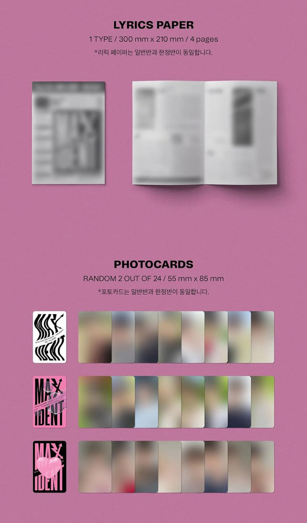 Stray Kids - MAXIDENT [Mini Album STANDARD Edition] RANDOM Version DHSPKN Kpop Stray Kids Maxident Merch パーカー ミニアルバム SKZ CASE 143 Fel